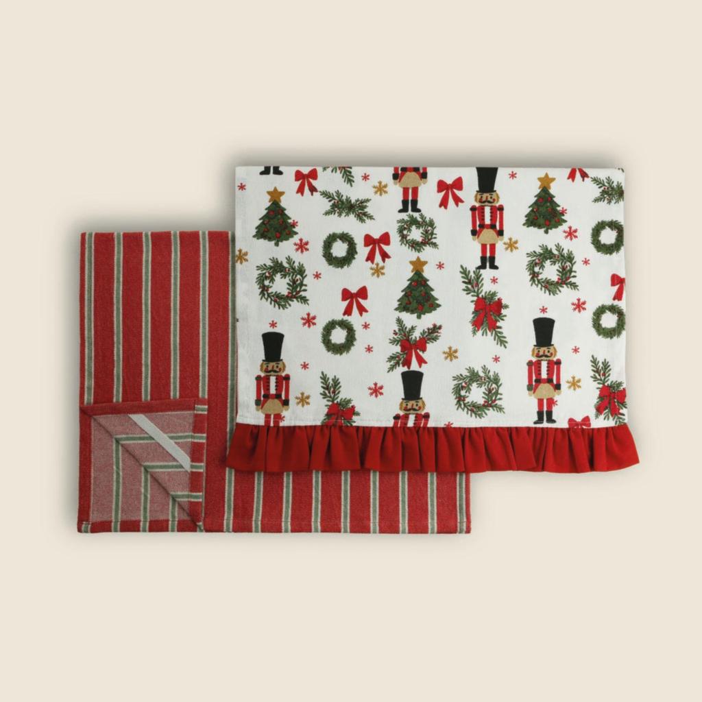 Kit de Pano de Copa Nutcracker Magic Algodão com 2 Unidades - A\CASA