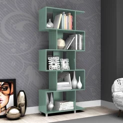 Estante para Livros Retrô 79cm com 5 Nichos Oliva Oliva