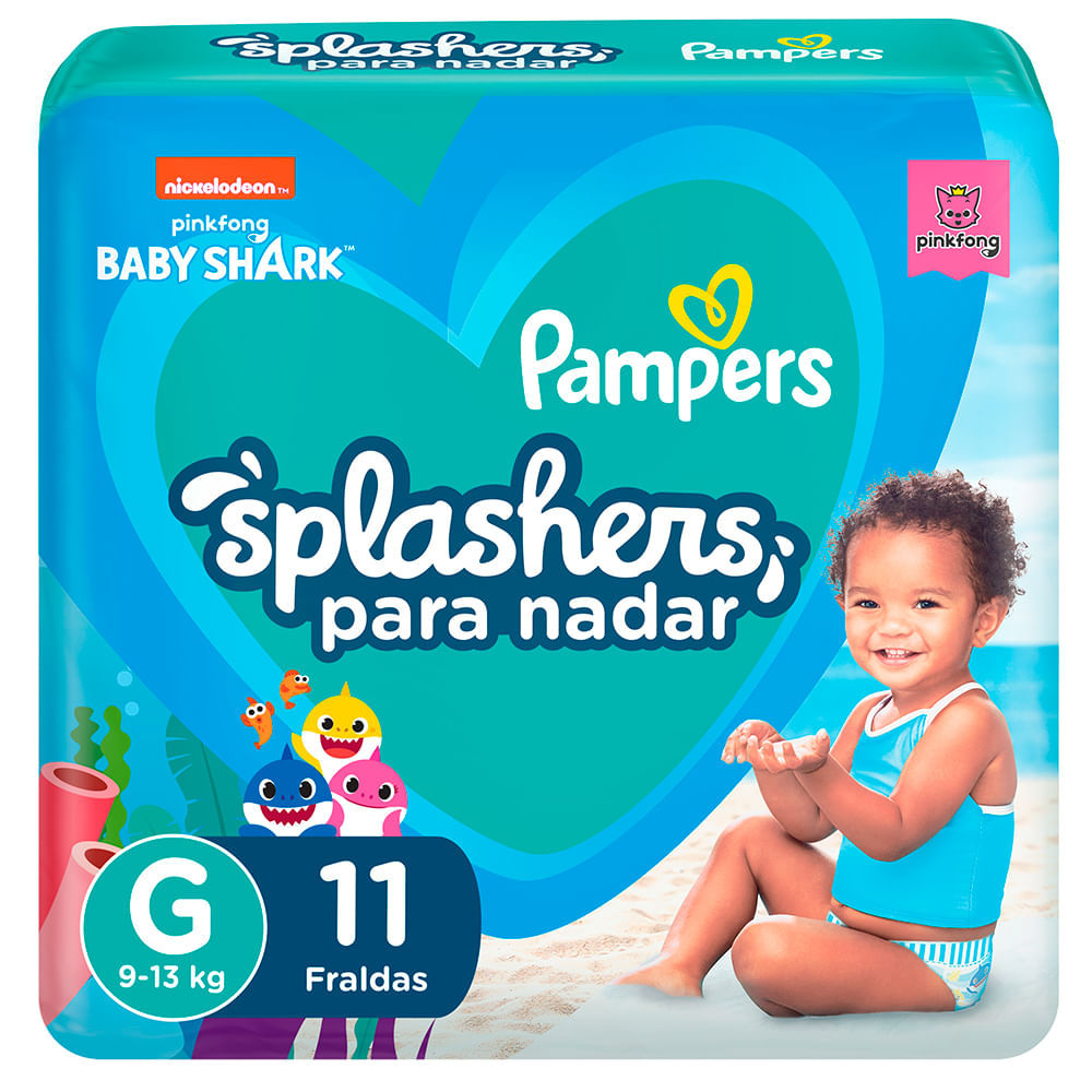Fralda Descartável Pampers Splashers Piscina M/G 11 Unidades