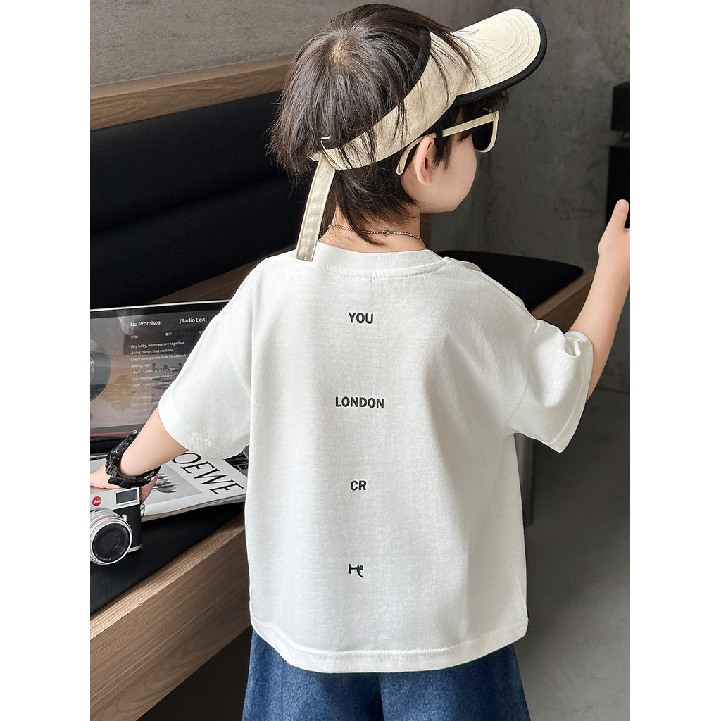 Meninos camiseta de manga curta verão 2026 novo estilo crianças estilo coreano All-Match fino topo menino bebê bonito me