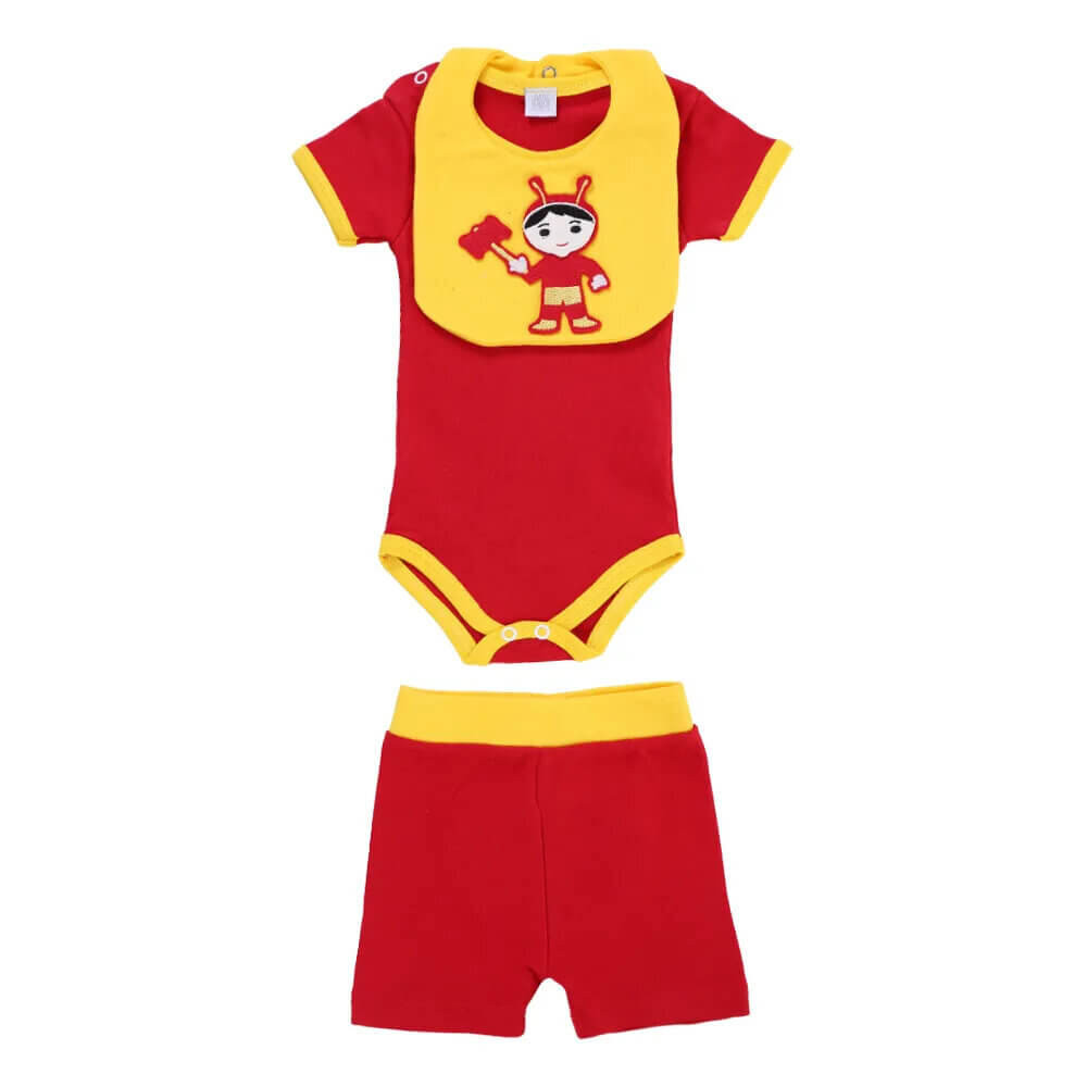 Conjunto Bebê Fantasia Chapolin Colorado Com Babador · foto 2