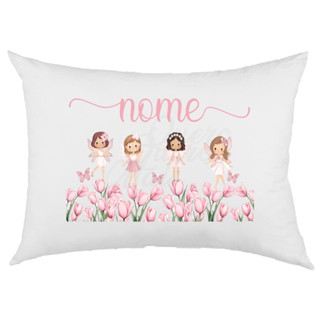Fronha Travesseiro Personalizada com Nome Flores Fada Candy Collor Tulipa Rosa Zíper Luxo Presente 50x70 em Oferta na Shopee