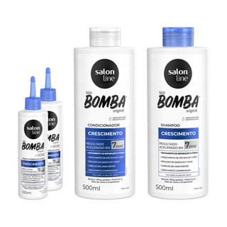 Kit SOS Bomba 500ml + 2 Tônicos crescimento acelerado Salon Line em Oferta na Shopee