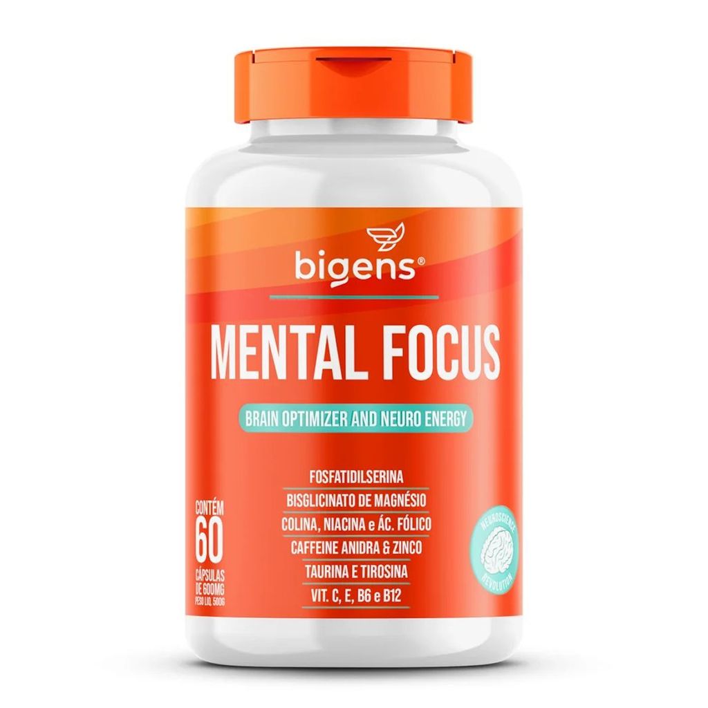 Mental Focus - 60 Cápsulas - Bigens