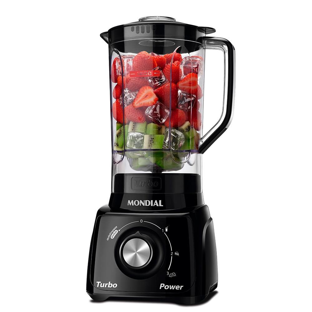 Liquidificador Mondial L-99-FB Turbo Preto 550W 220V Potente e Prático para Cozinha em Oferta na Shopee