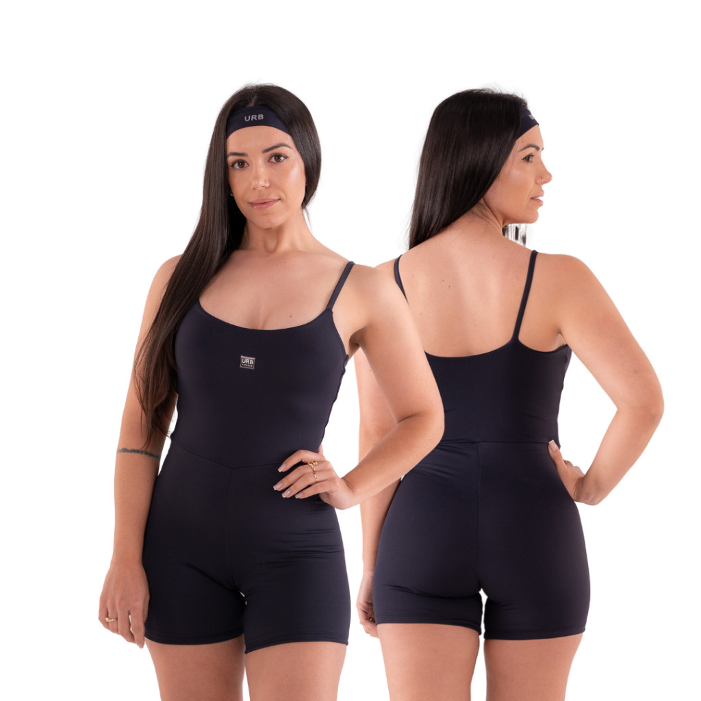 MACAQUINHO FITNESS CURTO DE ACADEMIA COM FORRO EM POLIAMIDA + FAIXA DE CABELO