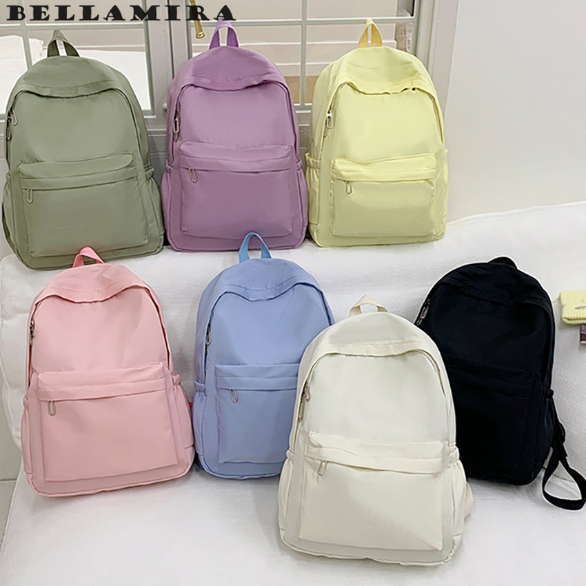 Mochila Unissex Nylon Impermeável Casual Mochila De Média Capacidade Para Campus Bolsa Escolar Para Computad