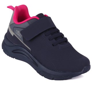 Tênis Infantil Feminino Klin Esportivo Com Amortecimento e Calce Fácil Velcro - Marinho em Oferta na Shopee