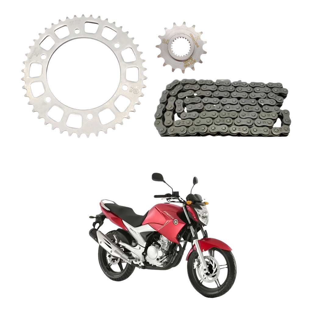 Kit Relação Tração Transmissão Com Retentor Fazer 250 2006 2007 2008 2009 A 2016 Modelo Original em Oferta na Shopee