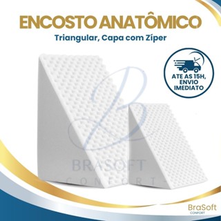 Encosto Leitura Anatômico, Capa Colorida, Triangular, Pós Operatório, Confortável, Brasoft Confort em Oferta na Shopee