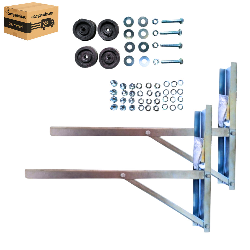 Suporte Desmontável Condensadora Split 400mm Galvanizado 7000 A 12000 BTUs Reforçado