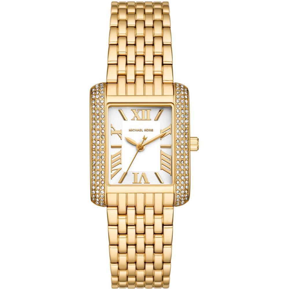 Relógio Michael Kors Feminino Ref: Mk4826/1dn Clássico Retangular Dourado