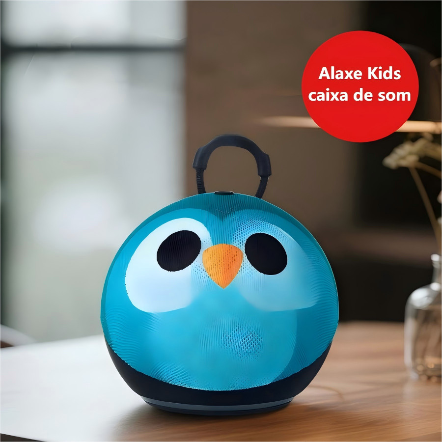 Alaxe Kids Caixa de Som Bluetooth Echo Dot 5 Geração Alto Falante Coruja e Dragão
