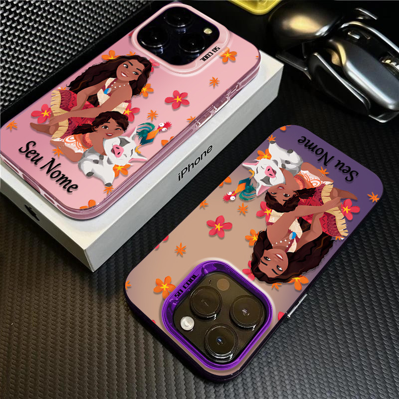 Capinha personalizada fofo Moana Disney Pua e Hei Hei anti-choque para Samsung S22 S24 S23 Ultra S20 S21 S23 FE S24 S25