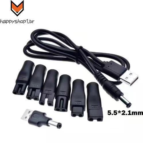 Cabo Adaptador USB 8pcs 5V-Conversor DC Universal Para Máquina De Cortar Cabelo Elétrica em Oferta na Shopee