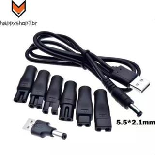 Cabo Adaptador USB 8pcs 5V-Conversor DC Universal Para Máquina De Cortar Cabelo Elétrica em Oferta na Shopee