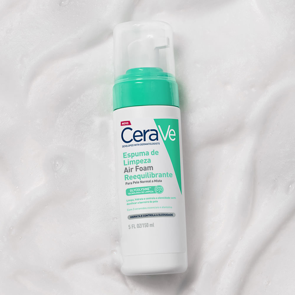Espuma Facial Cerave Air Foam Reequilibrante para Pele Normal e Mista 150ml