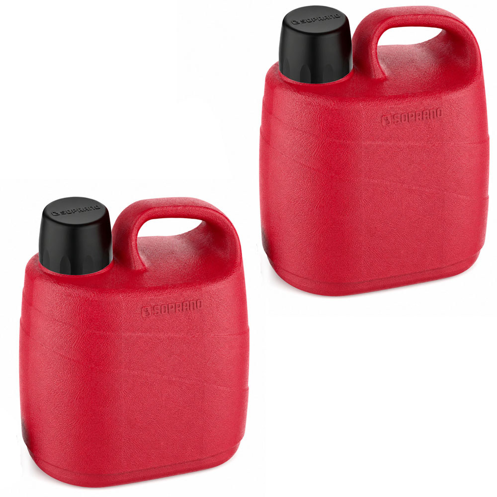 Kit Soprano 2 Garrafão Térmico 5 Litros Vermelho Oasis para Bebidas Geladas Água Tereré