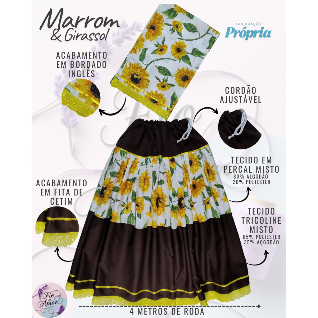 Roupa de Santo com Estampa Africana: Conjunto Saia 4m de Roda e Ojá Pano de Cabeça, cores sortidas para Umbanda e Candom