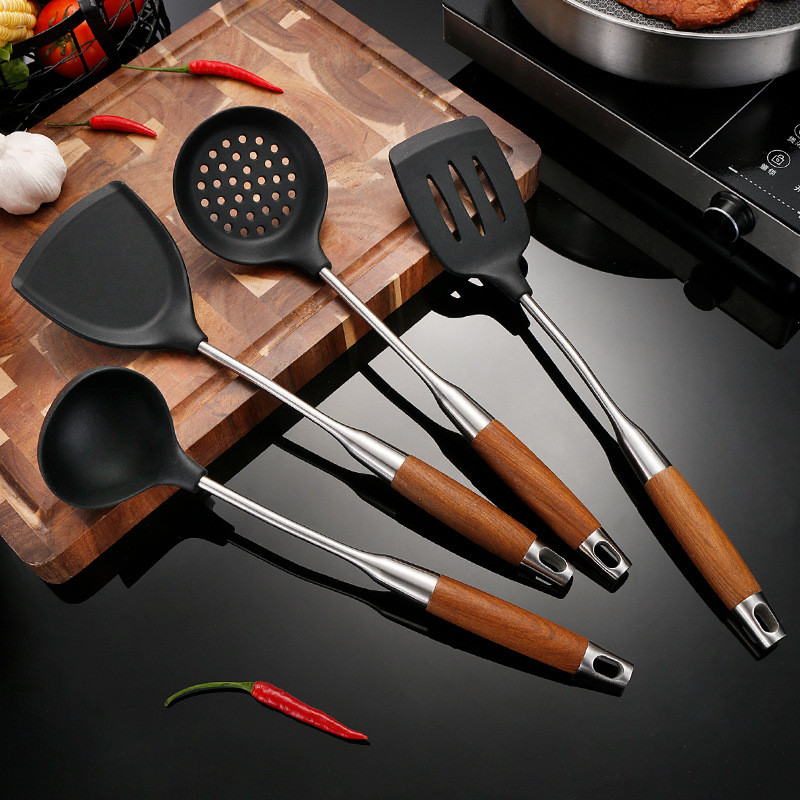 Espátula de Silicone antiaderente, espátula especial, conjunto de utensílios de cozinha, espátula de cozinha de jacarand