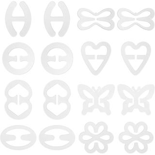 16 Peças de Clipes para Alças de Sutiã, Clipes para Sutiãs de Costas Cruzadas para Ocultar as Alças, Suportes Disfa