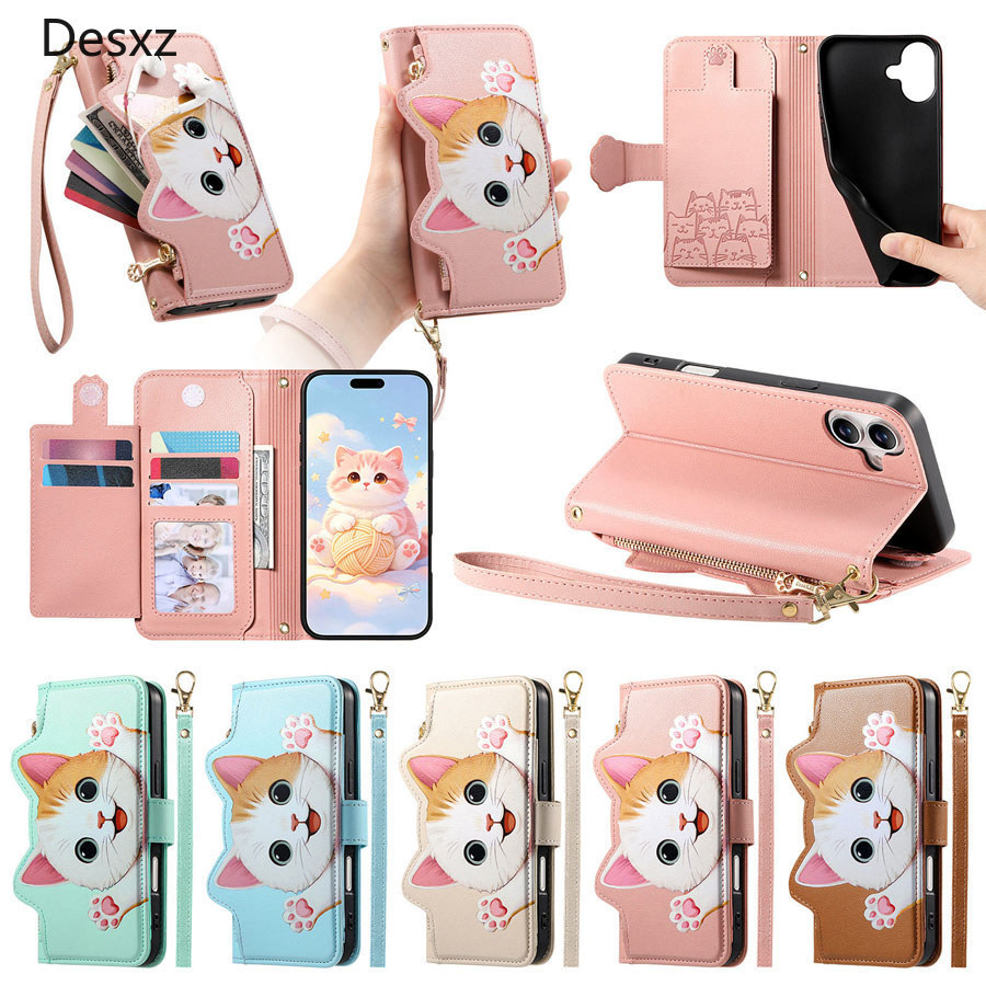 Capa De Desenho Animado Para Samsung Galaxy A34 A14 A54 A24 A05 A05S A23 A51 A33 A53 A52 A52S 45G 5G Carteira Moda Slots