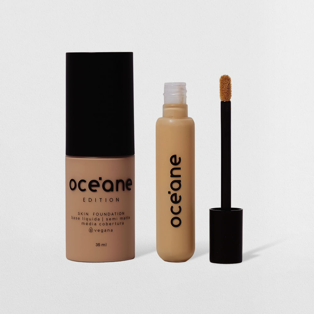 Kit Base Líquida 300m + Corretivo Líquido Medium Light Océane Edition (2 Produtos)
