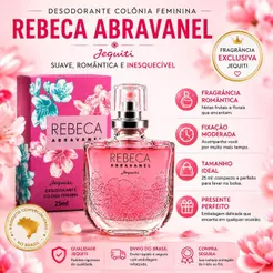 Desodorante Colônia Feminina Rebeca Abravanel Suave e Romântica 25 ml - Jequiti