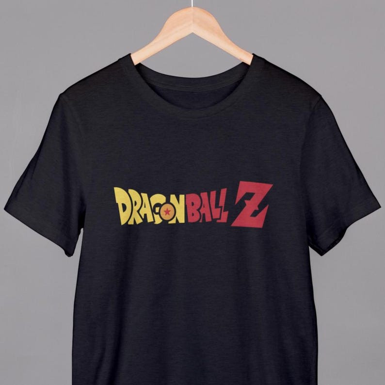 Camiseta Masculina Feminina Oversized Estampa Logotipo Dragon Ball Z Amarelo e Vermelho Camiseta Streetwear