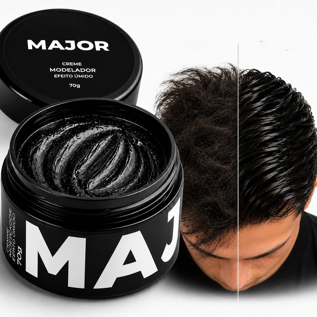 Pomada Modeladora Cabelo Masculino Profissional Major
