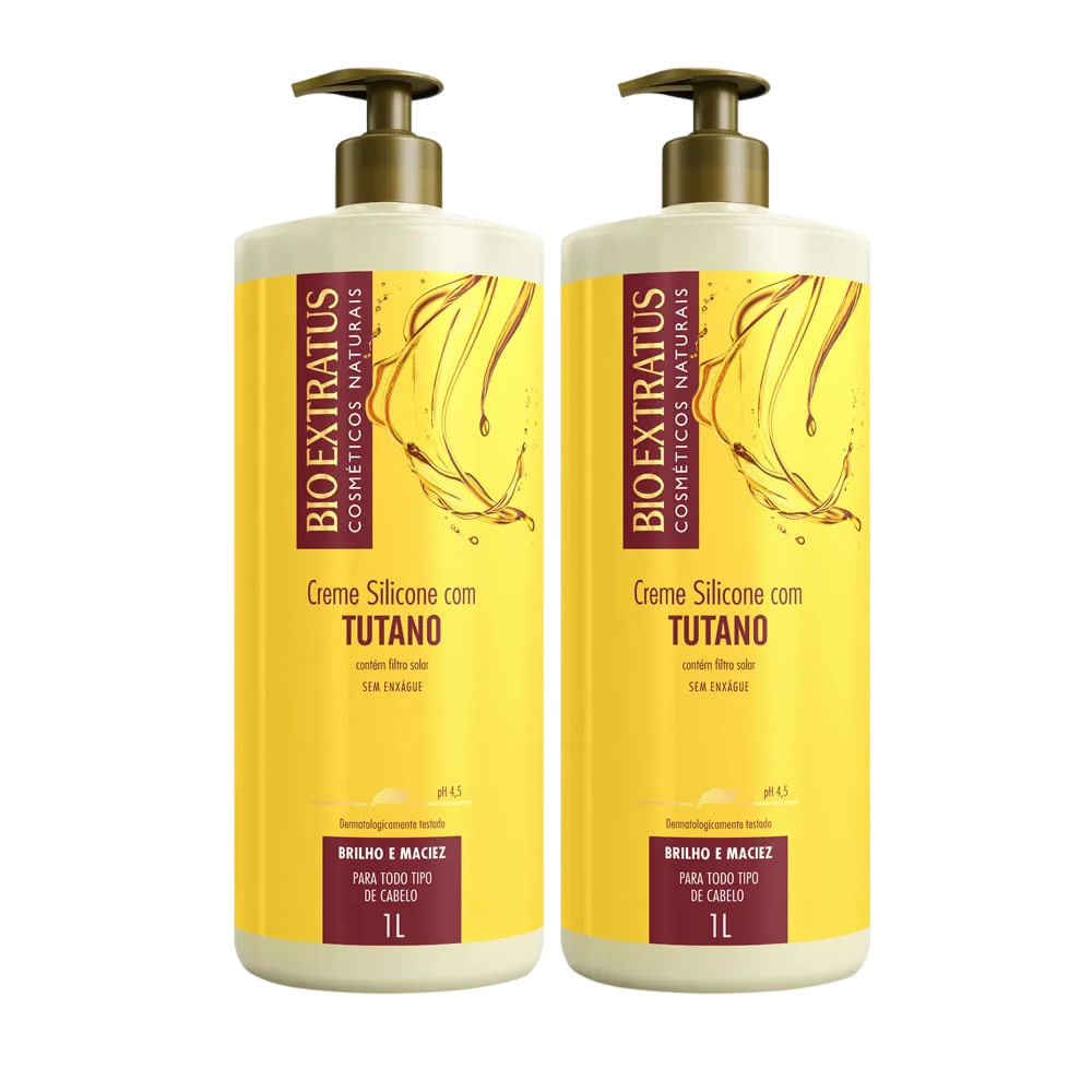 Kit 2 Cremes Para Pentear Bio Extratus Silicone Com Tutano 1L