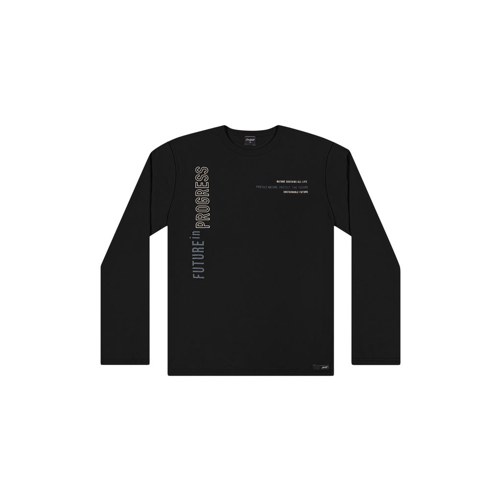 Camiseta Juvenil Menino Longa Com Estampa Beats Preto