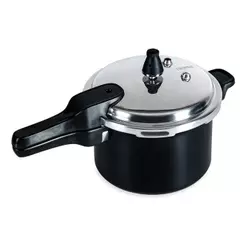 Panela Pressao Ceramic.l Pressure Indução 5,4l Preta Brinox Cor Preto