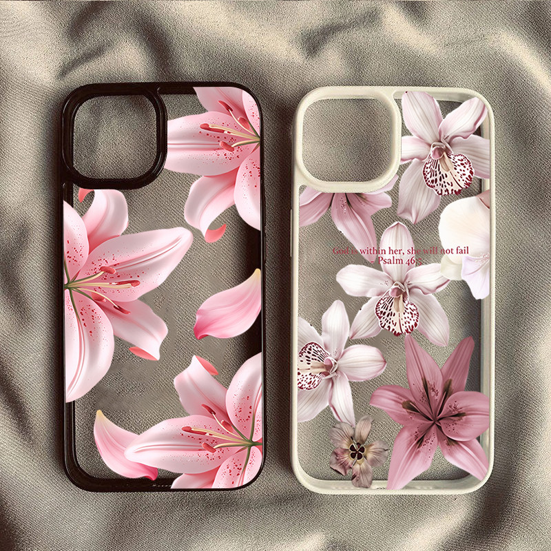 Rosa Orquídea Lírio Flor Caso Para Samsung Galaxy S26 Plus S25 Ultra S24 FE S23 S21 A56 A55 A54 A35 A34 A16 A15 Capa