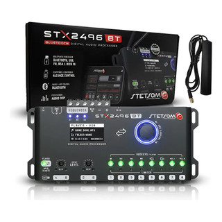 Processador Stx2496 Bt Stetsom Player Aplicativo Completo Bluetooth DSP Crossover Equalizador Automotivo
