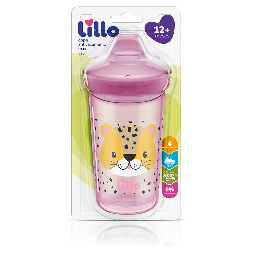 Copo Lillo Antivazamento Max Bichos Onça 320ml