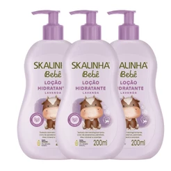 Kit 3 Loção Hidratante Bebê Infantil Lavanda Vegano Skalinha