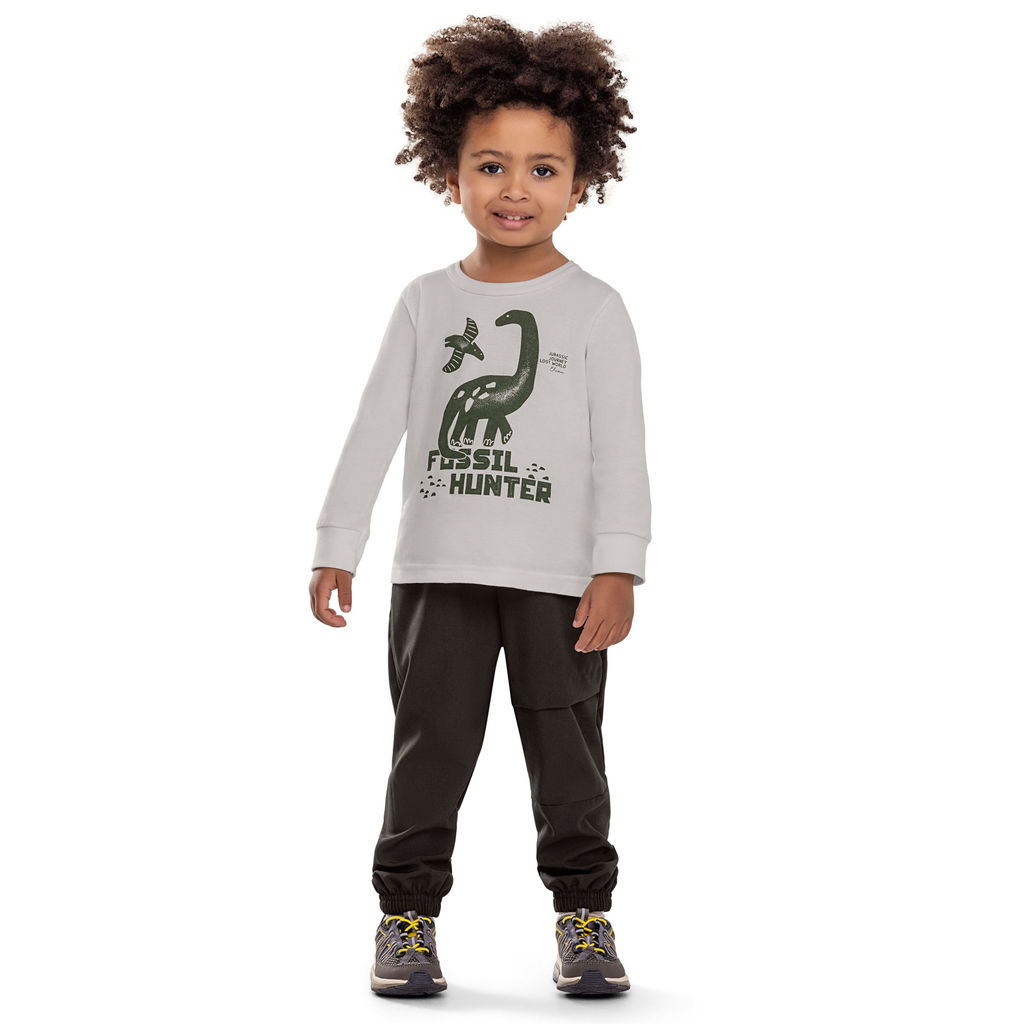 Conjunto Infantil Menino Dino Hunter Elian Cinza