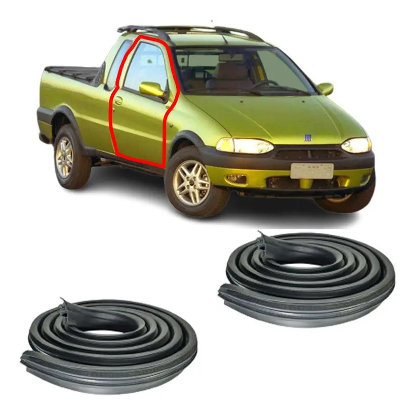 Jogo 2 Borrachas Vedação Portas Strada Fire Elx 2000 2001 Envio Imediato
