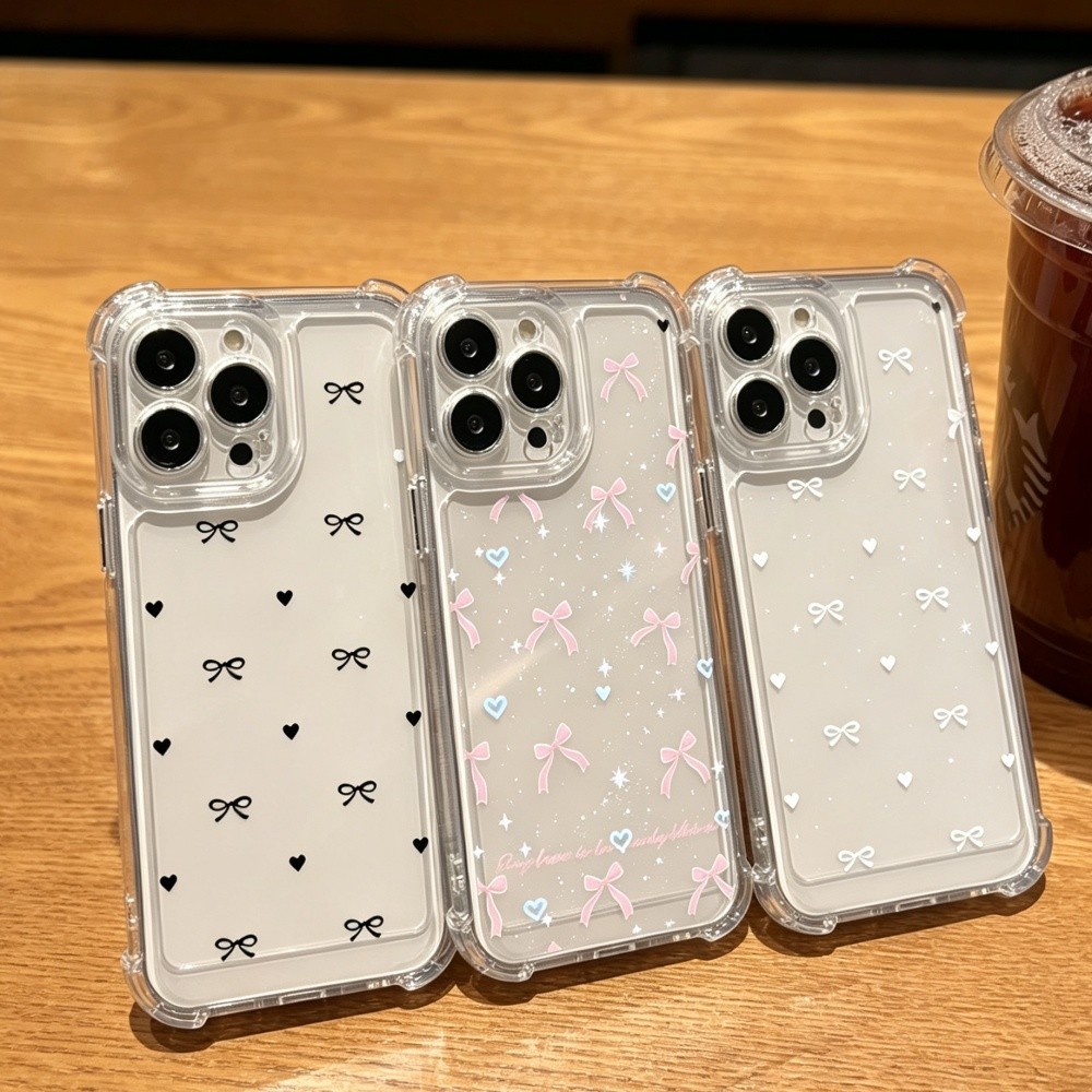 Preto Branco Amor Coração Rosa Arco Capa Para Samsung Galaxy S26 Plus Ultra S25 FE A57 A27 A37 A17 A07 A56 A36 Caso De T