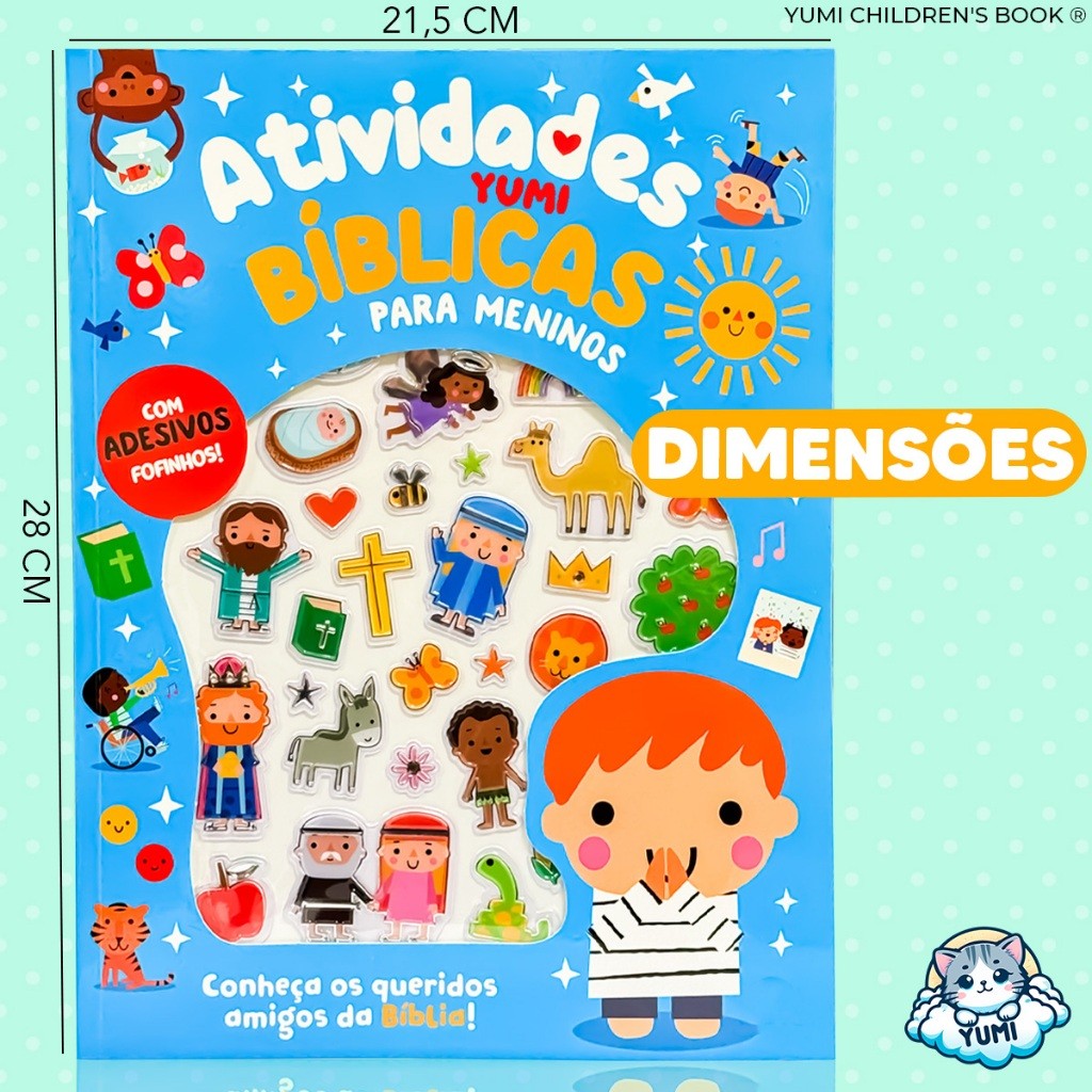 Livro De Colorir : Atividades Bíblicas Para Meninos | Com Adesivos Em Alto Relevo Desenhos Jogos E Exercícios P/ Criança
