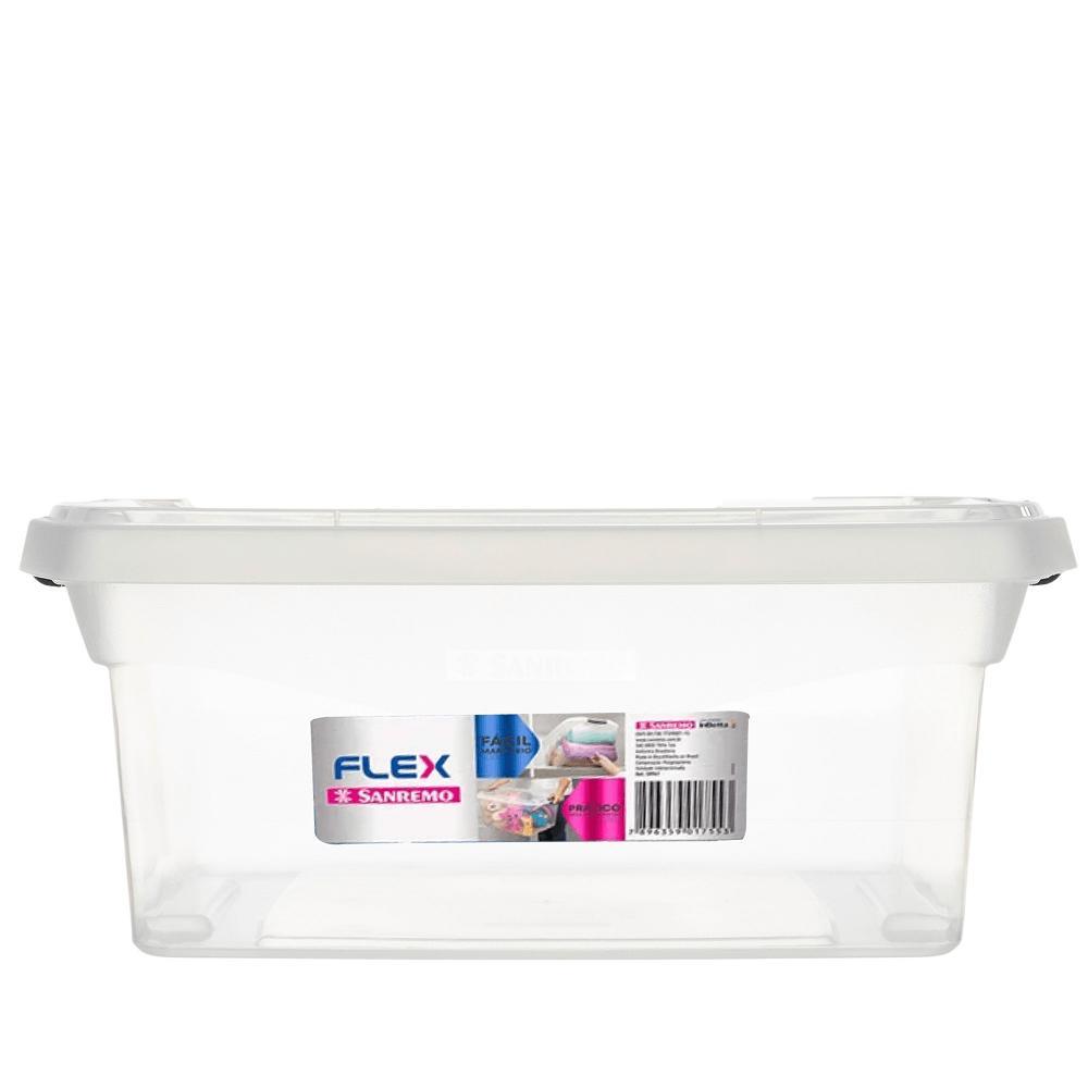 Caixa Organizadora Plástica Transparente 48L Flex Sanremo