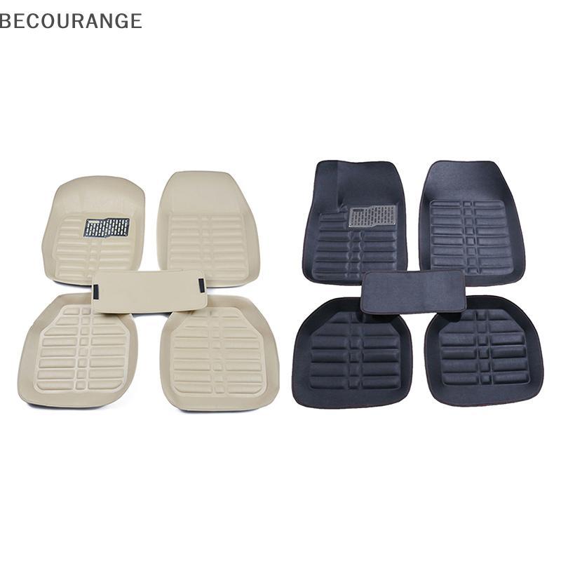 BEC 5 Pçs Tapetes De Chão Automóveis Estilo Do Carro Para Espanador Premium Conjunto Completo Tapete Couro Acessórios NG