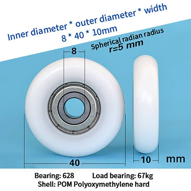 Dwbr 8 * 10 * 40mm Nylon Tipo Redondo Rolo De Alta Qualidade Porta Janela Gaveta Guia Roda POM Delrin Polia De Rolamento