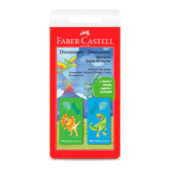 Borracha Dinossauro SM/7024DINO/210522 com 2 unidades Faber-Castell