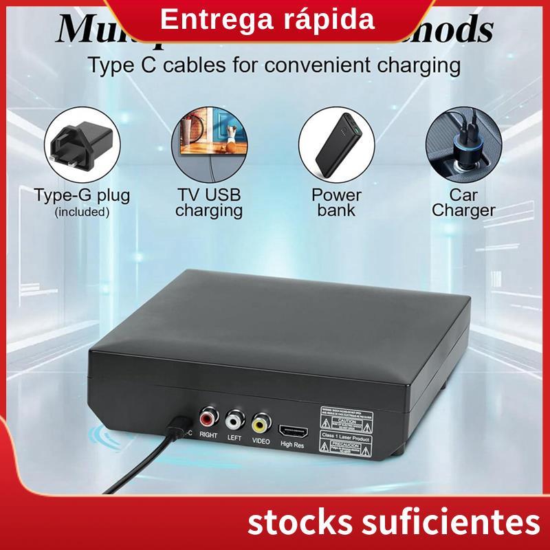 Plugue Da Ue Mini DVD Player 1080P Full HD USB TV CD Discos VCD EVD MP3 RW Home Theater Controle Remoto AV-Compatível