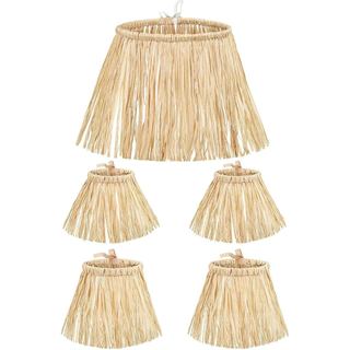 Hicarer Kit de 5 Peças de Palha para Espantalho, Acessórios de Fantasia de Espantalho, Laços de Ráfia para Pescoço, Braç