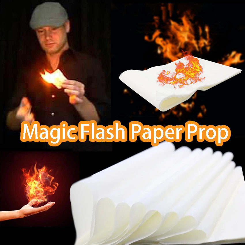 5 Folhas De Papel Adereço Mágico 50 * 20cm Flash Para Varinha De Respiração De Fogo Varinhas Mágicas De Feiticeiro Adere