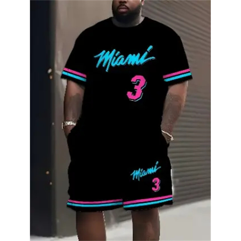 Conjunto casual de verão com shorts, camiseta estampada 3D, estilo esportivo moderno de manga curta, nova moda masculina