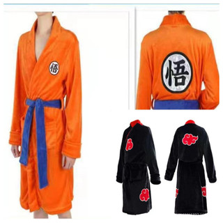 Roupão de Flanela Estilo Goku para Cosplay, Uso Doméstico e Roupas de Dormir Confortáveis 3SBR PERV JYUZ
